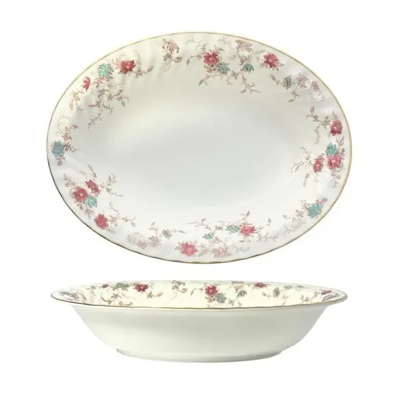 Minton “Ancestral” Oval Bone China Serving Bowl 10 3/4” - Picture 1 of 4